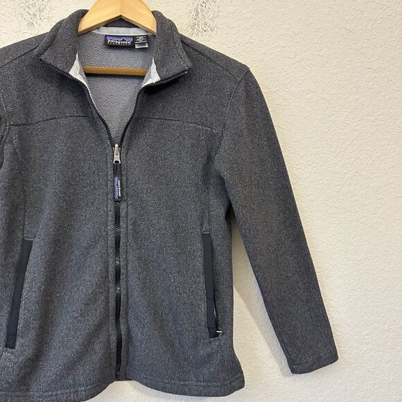 Vintage PATAGONIA SYNCHILLA Polar Basin Jacket Gray Full Zip Fleece - Picture 4 of 14